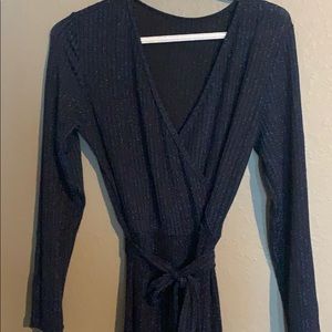 Pants jumpsuit with sparkles